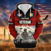 Premium US Veterans Zip Hoodie BPHN021014, Gifts For US Veterans, Gifts On Father's Day, Veterans Day. - Image 39