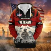 Premium US Veterans Zip Hoodie BPHN021014, Gifts For US Veterans, Gifts On Father's Day, Veterans Day. - Image 36