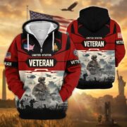 Premium US Veterans Zip Hoodie BPHN021014, Gifts For US Veterans, Gifts On Father's Day, Veterans Day. - Image 35