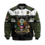 Premium US Veterans Bomber Jacket ATTN071021, Gifts For US Veterans, Gifts On Father's Day, Veterans Day. - Image 6