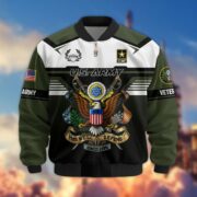 Premium US Veterans Bomber Jacket ATTN071021, Gifts For US Veterans, Gifts On Father's Day, Veterans Day. - Image 6