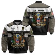 Premium US Veterans Bomber Jacket ATTN071021, Gifts For US Veterans, Gifts On Father's Day, Veterans Day. - Image 2
