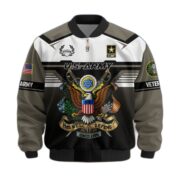 Premium US Veterans Bomber Jacket ATTN071021, Gifts For US Veterans, Gifts On Father's Day, Veterans Day. - Image 3