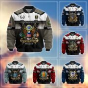 Premium US Veterans Bomber Jacket ATTN071021, Gifts For US Veterans, Gifts On Father's Day, Veterans Day.
