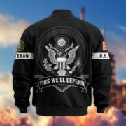 Premium US Veterans Bomber Jacket BPHN011013, Gifts For US Veterans, Gifts On Father's Day, Veterans Day. - Image 4