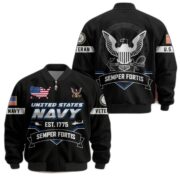 Premium US Veterans Bomber Jacket BPHN011013, Gifts For US Veterans, Gifts On Father's Day, Veterans Day. - Image 8