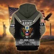 Premium US Veterans Zip Hoodie BPHN091012, Gifts For US Veterans, Gifts On Father's Day, Veterans Day. - Image 4