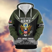 Premium US Veterans Zip Hoodie BPHN091012, Gifts For US Veterans, Gifts On Father's Day, Veterans Day. - Image 6