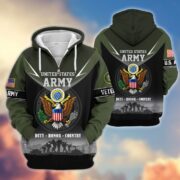 Premium US Veterans Zip Hoodie BPHN091012, Gifts For US Veterans, Gifts On Father's Day, Veterans Day. - Image 5