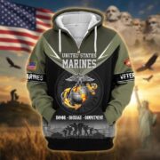 Premium US Veterans Zip Hoodie BPHN091012, Gifts For US Veterans, Gifts On Father's Day, Veterans Day. - Image 21