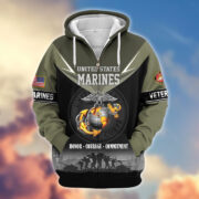 Premium US Veterans Zip Hoodie BPHN091012, Gifts For US Veterans, Gifts On Father's Day, Veterans Day. - Image 21