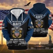 Premium US Veterans Zip Hoodie BPHN091012, Gifts For US Veterans, Gifts On Father's Day, Veterans Day. - Image 11