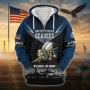Premium US Veterans Zip Hoodie BPHN091012, Gifts For US Veterans, Gifts On Father's Day, Veterans Day. - Image 15