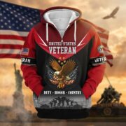 Premium US Veterans Zip Hoodie BPHN091012, Gifts For US Veterans, Gifts On Father's Day, Veterans Day. - Image 36