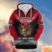 Premium US Veterans Zip Hoodie BPHN091012, Gifts For US Veterans, Gifts On Father's Day, Veterans Day. - Image 36
