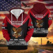 Premium US Veterans Zip Hoodie BPHN091012, Gifts For US Veterans, Gifts On Father's Day, Veterans Day. - Image 35