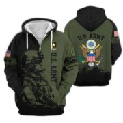 Premium US Veterans Zip Hoodie BPHN081013, Gifts For US Veterans, Gifts On Father's Day, Veterans Day. - Image 5