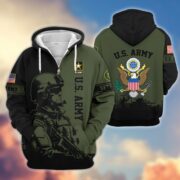Premium US Veterans Zip Hoodie BPHN081013, Gifts For US Veterans, Gifts On Father's Day, Veterans Day. - Image 5