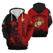 Premium US Veterans Zip Hoodie BPHN081013, Gifts For US Veterans, Gifts On Father's Day, Veterans Day. - Image 17