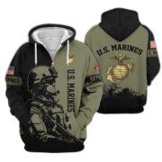 Premium US Veterans Zip Hoodie BPHN081013, Gifts For US Veterans, Gifts On Father's Day, Veterans Day. - Image 20