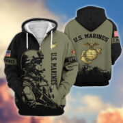 Premium US Veterans Zip Hoodie BPHN081013, Gifts For US Veterans, Gifts On Father's Day, Veterans Day. - Image 20