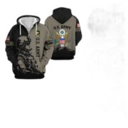 Premium US Veterans Zip Hoodie BPHN081013, Gifts For US Veterans, Gifts On Father's Day, Veterans Day.