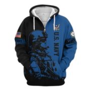 Premium US Veterans Zip Hoodie BPHN081013, Gifts For US Veterans, Gifts On Father's Day, Veterans Day. - Image 12