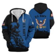 Premium US Veterans Zip Hoodie BPHN081013, Gifts For US Veterans, Gifts On Father's Day, Veterans Day. - Image 11