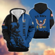 Premium US Veterans Zip Hoodie BPHN081013, Gifts For US Veterans, Gifts On Father's Day, Veterans Day. - Image 11