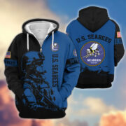 Premium US Veterans Zip Hoodie BPHN081013, Gifts For US Veterans, Gifts On Father's Day, Veterans Day. - Image 14