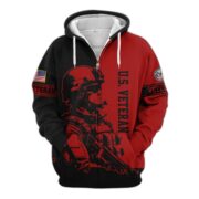Premium US Veterans Zip Hoodie BPHN081013, Gifts For US Veterans, Gifts On Father's Day, Veterans Day. - Image 36