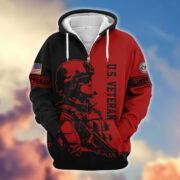 Premium US Veterans Zip Hoodie BPHN081013, Gifts For US Veterans, Gifts On Father's Day, Veterans Day. - Image 36