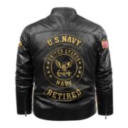 Premium Personalized US Navy Retired Leather Jackets CPVC151010 - Image 3
