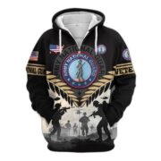 Premium US Veterans Zip Hoodie BPHN151011, Gifts For US Veterans, Gifts On Father's Day, Veterans Day. - Image 6