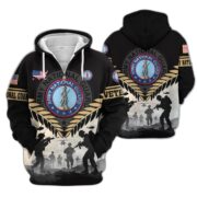 Premium US Veterans Zip Hoodie BPHN151011, Gifts For US Veterans, Gifts On Father's Day, Veterans Day. - Image 5