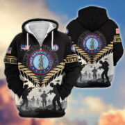 Premium US Veterans Zip Hoodie BPHN151011, Gifts For US Veterans, Gifts On Father's Day, Veterans Day. - Image 5