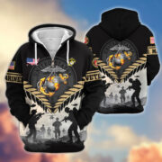 Premium US Veterans Zip Hoodie BPHN151011, Gifts For US Veterans, Gifts On Father's Day, Veterans Day. - Image 14