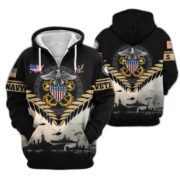 Premium US Veterans Zip Hoodie BPHN151011, Gifts For US Veterans, Gifts On Father's Day, Veterans Day. - Image 8