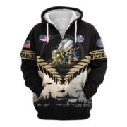 Premium US Veterans Zip Hoodie BPHN151011, Gifts For US Veterans, Gifts On Father's Day, Veterans Day. - Image 12