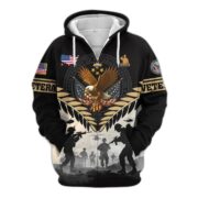 Premium US Veterans Zip Hoodie BPHN151011, Gifts For US Veterans, Gifts On Father's Day, Veterans Day. - Image 27