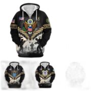Premium US Veterans Zip Hoodie BPHN151011, Gifts For US Veterans, Gifts On Father's Day, Veterans Day.