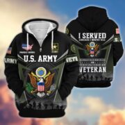 Premium US Veterans Zip Hoodie BPHN131012, Gifts For US Veterans, Gifts On Father's Day, Veterans Day. - Image 5