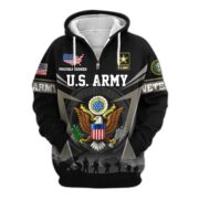 Premium US Veterans Zip Hoodie BPHN131012, Gifts For US Veterans, Gifts On Father's Day, Veterans Day. - Image 3