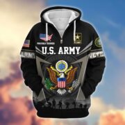 Premium US Veterans Zip Hoodie BPHN131012, Gifts For US Veterans, Gifts On Father's Day, Veterans Day. - Image 3