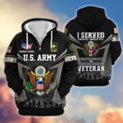 Premium US Veterans Zip Hoodie BPHN131012, Gifts For US Veterans, Gifts On Father's Day, Veterans Day. - Image 2