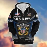 Premium US Veterans Zip Hoodie BPHN131012, Gifts For US Veterans, Gifts On Father's Day, Veterans Day. - Image 12