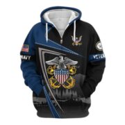 Premium US Veterans Zip Hoodie BPHN091011, Gifts For US Veterans, Gifts On Father's Day, Veterans Day. - Image 12