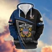 Premium US Veterans Zip Hoodie BPHN091011, Gifts For US Veterans, Gifts On Father's Day, Veterans Day. - Image 12