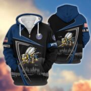 Premium US Veterans Zip Hoodie BPHN091011, Gifts For US Veterans, Gifts On Father's Day, Veterans Day. - Image 14