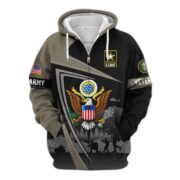 Premium US Veterans Zip Hoodie BPHN091011, Gifts For US Veterans, Gifts On Father's Day, Veterans Day. - Image 3